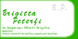 brigitta peterfi business card